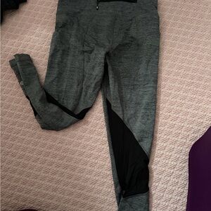 lululemon athletica Gray and Black Leggings